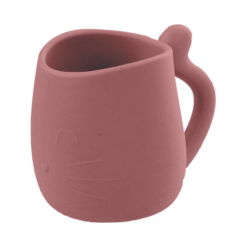Силиконовая чашка, противопадающая, милая чашка для кошек, домашняя питьевая чашка, чашка для воды Caneca с ручкой, милая чашка, чашка для ополаскивателя полости рта
