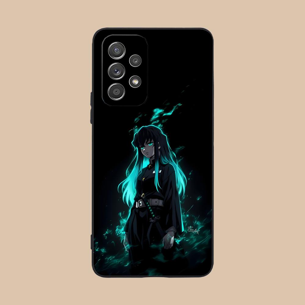 Demon Slayer Muichiro Phone Case for Samsung Galaxy A73 72 71 70 56 55 54 53 52 36 35 34 23 16 15 5G Colour Printing Pretty