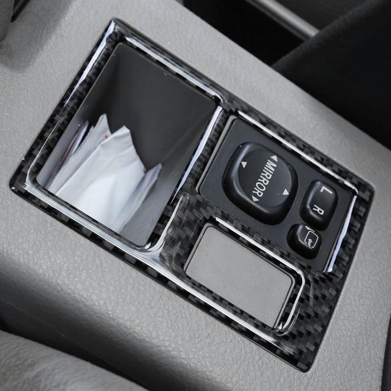 Car Carbon Fiber Inner Rearview Mirror Adjust Switch Button Cover Trim For Toyota Rav4 RAV 4 2006 2007 2008 2009 2010 2011