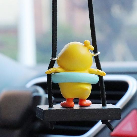 Желтая утка автомобильный кулон из смолы экологически чистый веселый безопасный милый автомобильный кулон украшение интерьера
