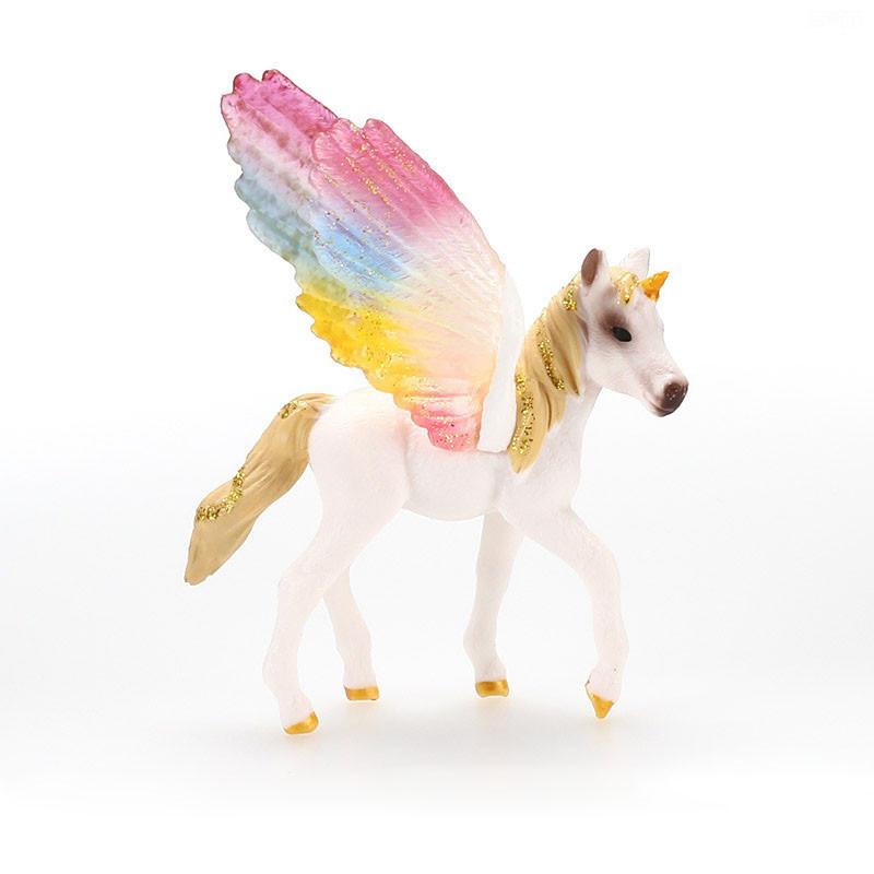 Красочная игрушка-единорог Симуляция Мини-модель животного Единороги Летающая лошадь Фигурка Модель Дикие фигурки Детские развивающие игрушки Фигурка