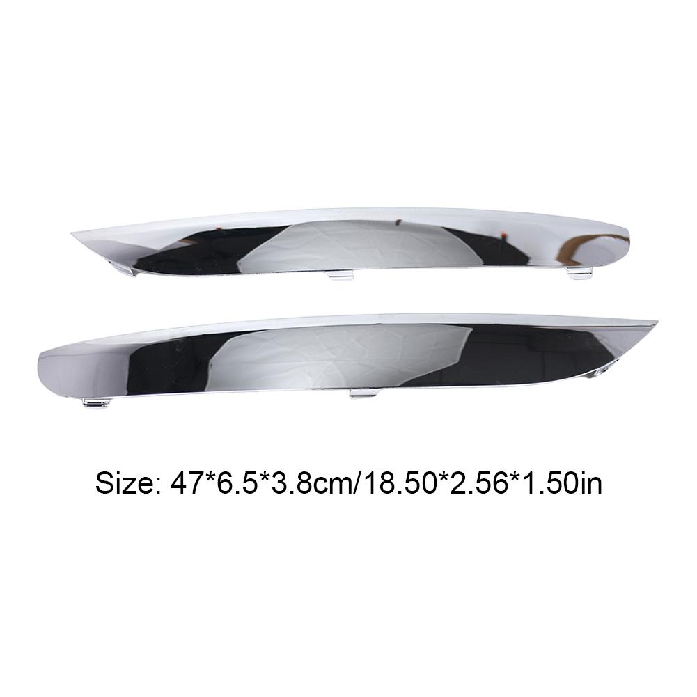 1Pair Chrome Front Bumper Trim Strips Replace 51118047727 51118047728 for BMW 7 Series F01 F02 2009-2015