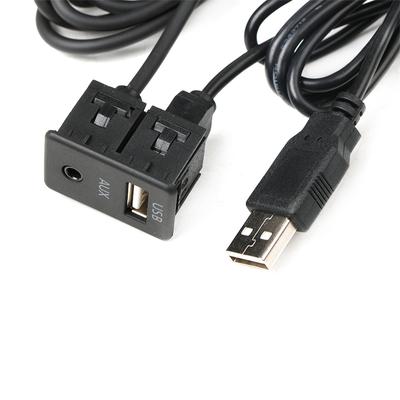 Новый 150см Автомобильный Врезной Панельный Разъем AUX USB Порта Адаптер Удлинительного Кабеля USB