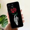 Мягкий чехол с рисунком «Скелетная рука и роза» в готическом стиле для Samsung Galaxy S21 S22 S23 S24 S25 Ultra S9 S10 Plus S20 FE S24 FE