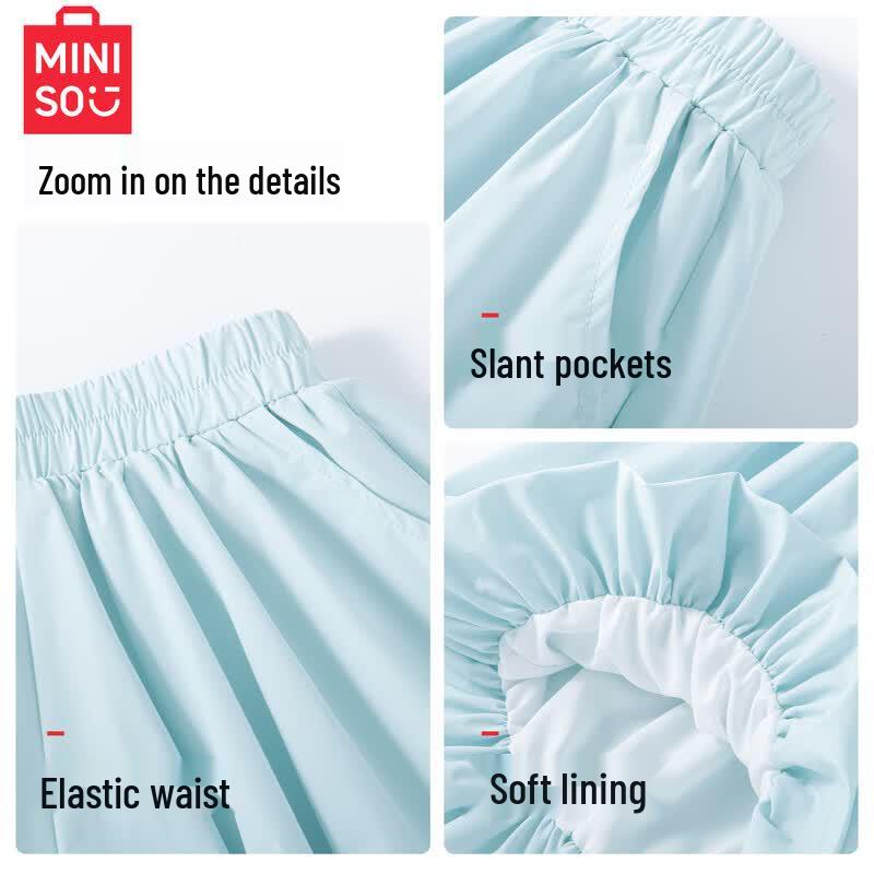 MINISO Girls' Summer Cotton Short Sleeve Set