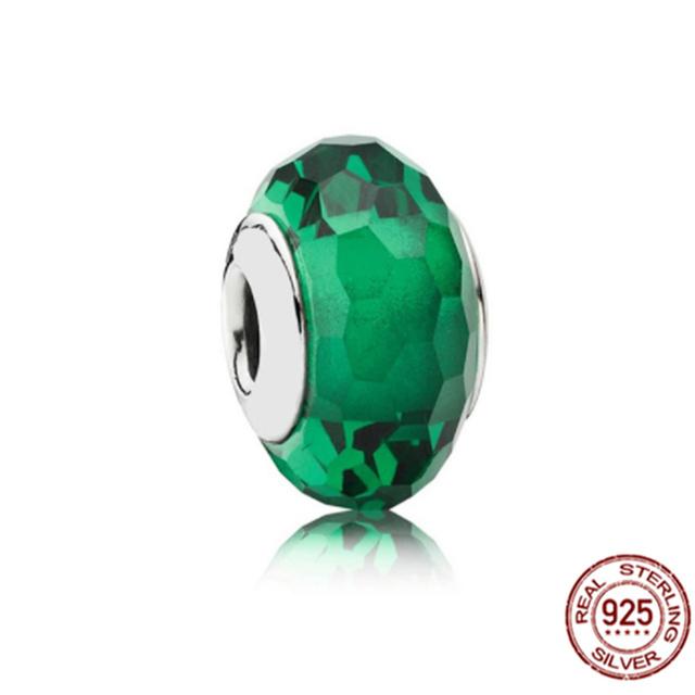 Стерлингового серебра 925 пробы, белый, красный, синий, счастливый четырехлистный клевер, муранское стекло, очаровательные ювелирные изделия, бусины, подходят для милого модного браслета