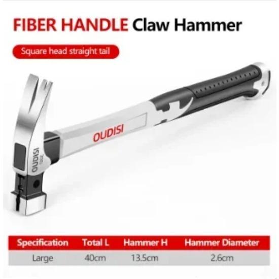 Многофункциональный молоток-гвоздодер, противоскользящий и ударопрочный, профессиональный ручной инструмент для деревообработки, инструменты для бытового ремонта