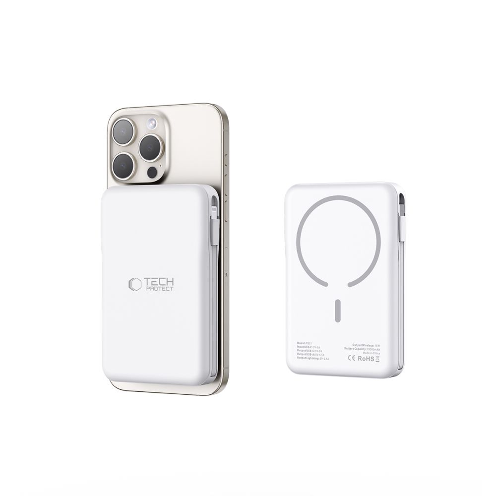 Tech-Protect Pb31 Lifemag Magsafe Power Bank 10000Mah White