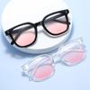 Blush Whitening Plain Sunglasses Women'S Big Frame Thin High Value Sunglasses Cute Girl Glasses