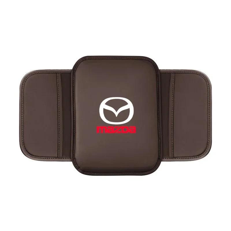 2025 Горячий Защитный чехол на подлокотник центральной консоли из кожи, накладка на бокс-подлокотник автомобиля, карман для хранения для Mazda 3 6 Axela Atenza CX-5 MX5 автомобильный кондиционер