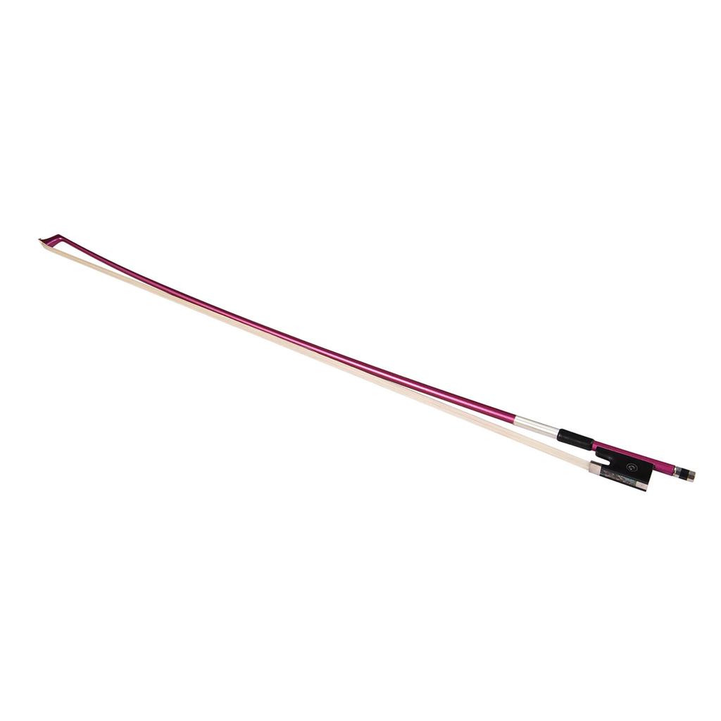 Скрипичный смычок 4/4 Смычок для скрипки Круглая палочка из углеволокна Лягушка из черного дерева Белый конский волос Хорошо сбалансированный скрипичный смычок