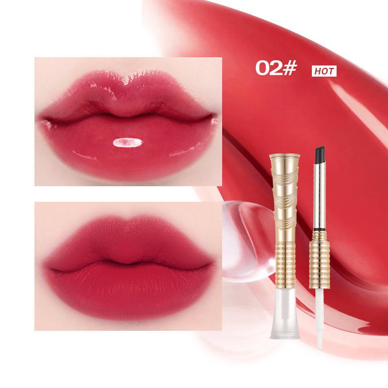 Набор плащей для помады «Черная роза», стойкий матовый матовый водный блеск, двусторонний блеск для губ