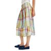 Women's Summer Boho Plaid Culotte Pants Casual Wide Leg Palazzo Trousers Baggy Cropped Gingham Capris Pants with Pockets