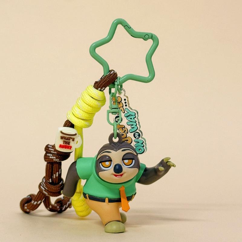 12cm Classic Anime Genuine Zootopia Plush Keychains Small Pendant Bag Hangings Christmas Birthday Gifts For Kids