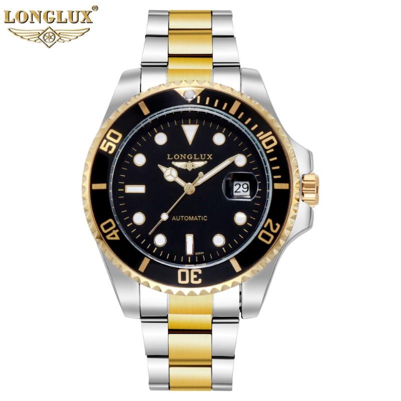 LONGLUX Aqua Ghost Мужские автоматические механические часы Водонепроницаемые мужские часы