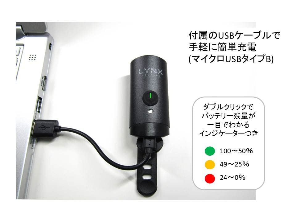 LYNX TOURING Rechargeable High Power LED Headlight Bicycle Road Bike Light 700 Lumens USB Compatible Waterproof Automatic Dimming 6 Levels Switching