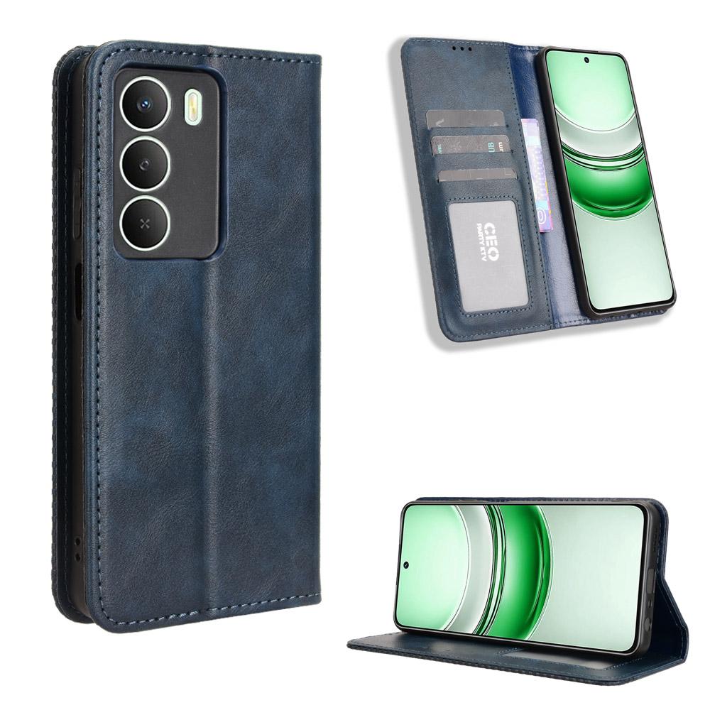 For Realme V70 5G/Realme V70s 5G/Realme 14x 5G Leather Case Wallet Stand Retro Texture Phone Cover