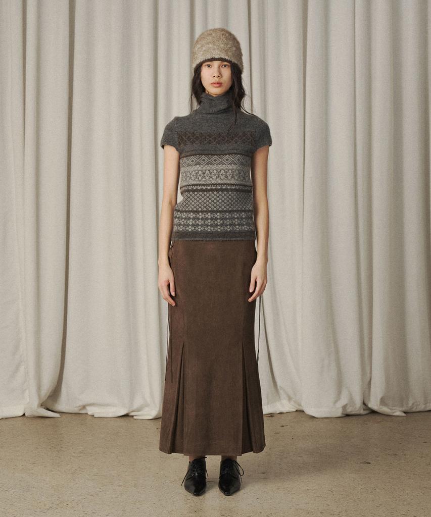 Beleuso Suede Semi-Mermaid Skirt