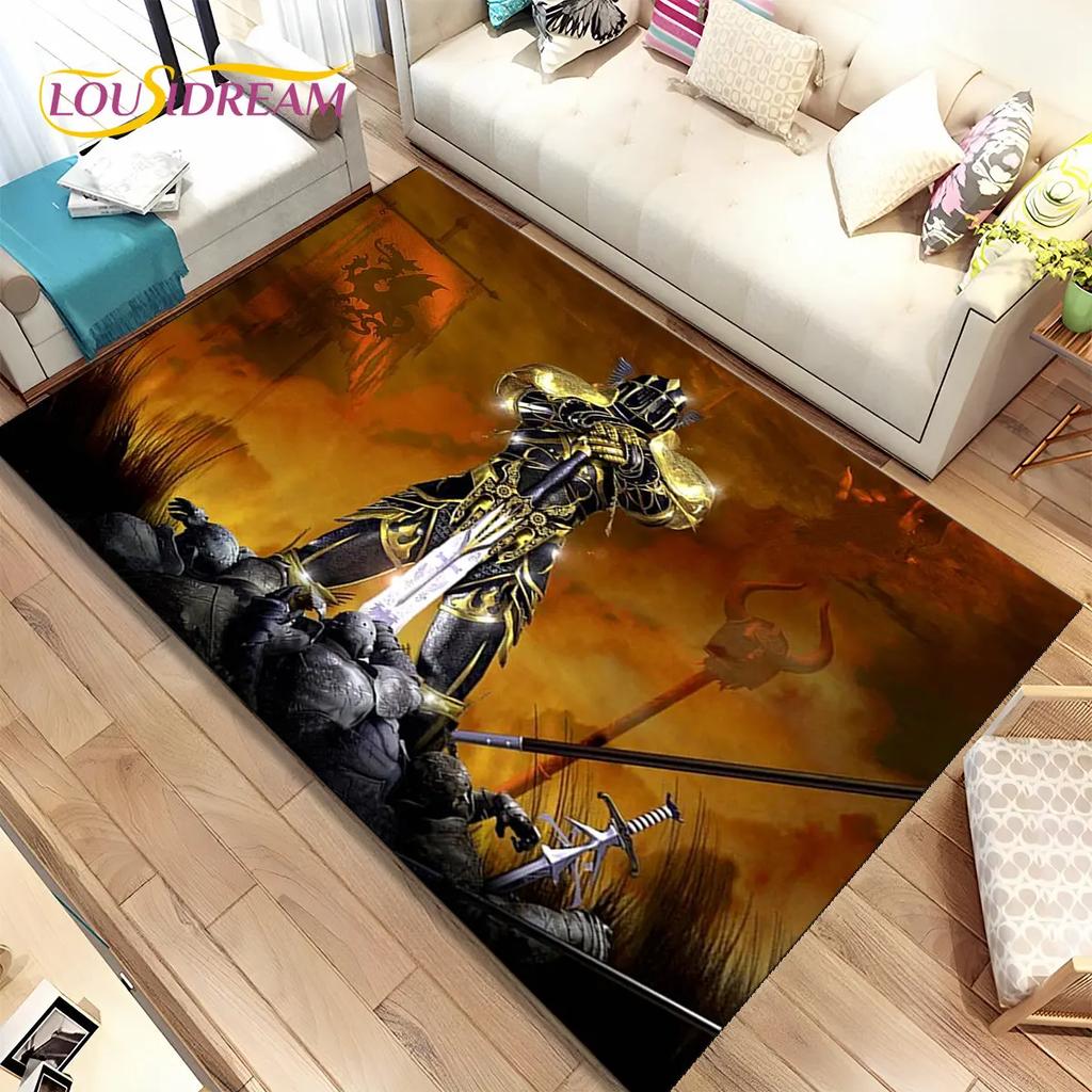 Коврик для игровой зоны Cavalier Knight Templar Crusaders, ковер для дома, гостиной, спальни, дивана, коврик для двери, нескользящий напольный коврик