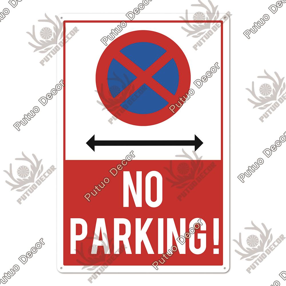 Putuo Decor Warning Vintage Metal Sign Plaque Metal Retro Tin Sign for Bar Club Park Backyard Home Man Cave Wall Decor