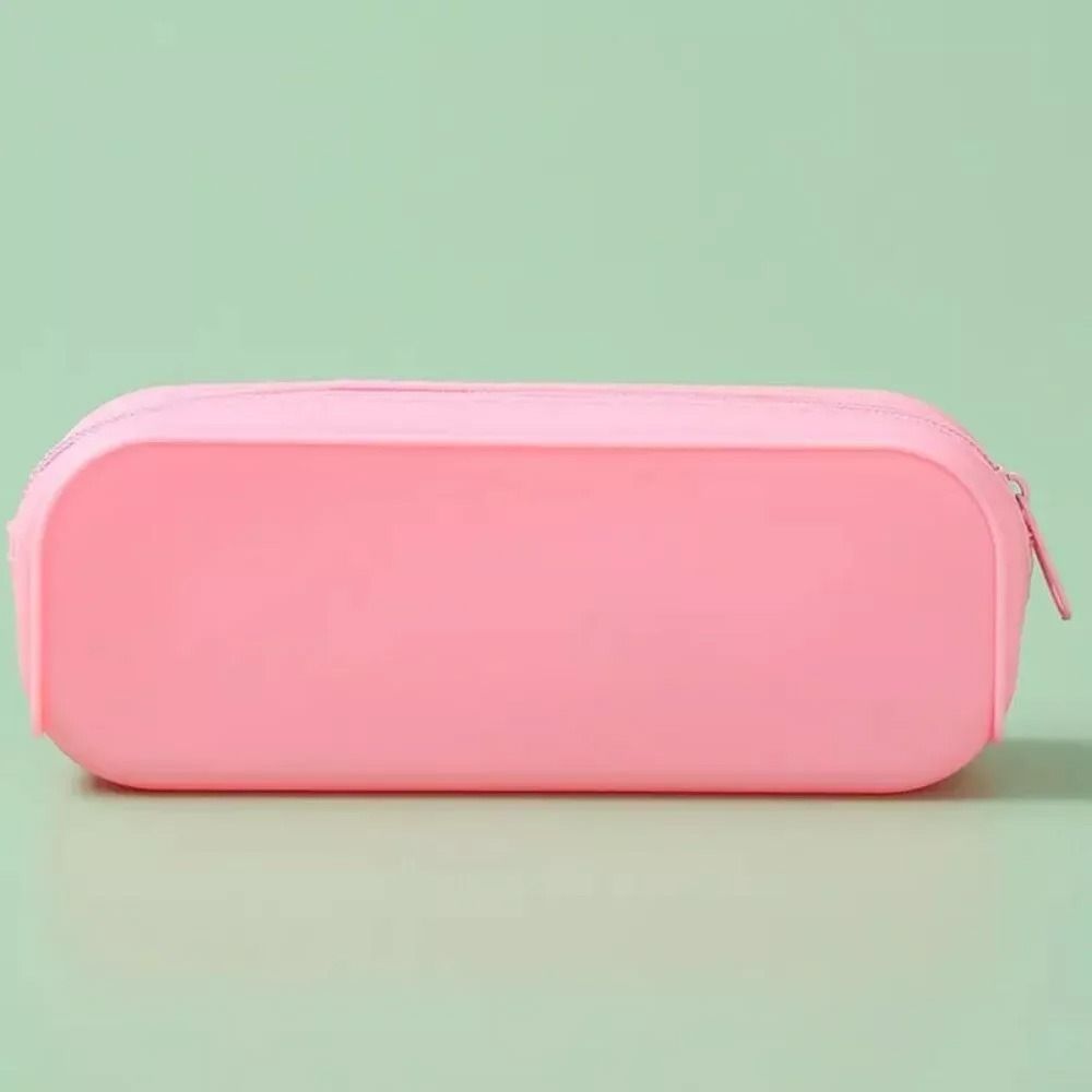 Large Capacity Pen Bag Silicone Stationery Bag Creative Pencil Case Student