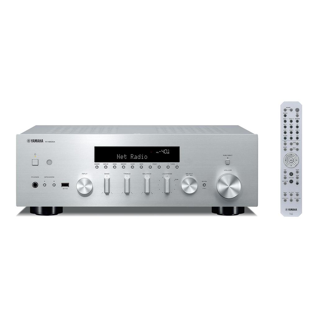Yamaha Network Receiver Sound Source Compatible Silver R-N600A High-Resolution Compatible/Wide FM/AM Tuner/Wi-Fi/Bluetooth Transmission/Reception