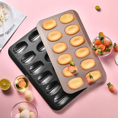 Форма для торта из углеродистой стали на 12 чашек, антипригарная форма Madeleine, форма для печенья, хлеба, торта Madeleine, противень для выпечки, кухонная утварь для выпечки