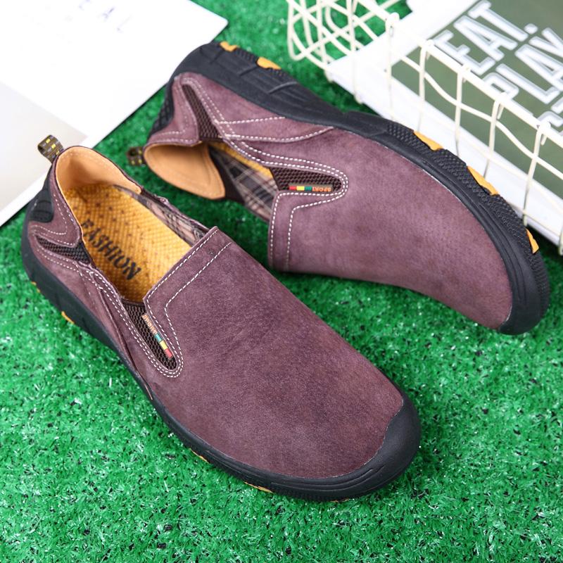 Мужская походная обувь из натуральной кожи, повседневная походная обувь для прогулок на открытом воздухе