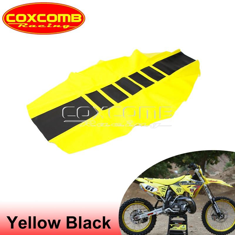 Custom MX Seat Cover Ribbed Motocross Racing Seat Pad For Suzuki Yamaha Gas Gas Kawasaki KLX KXF EXC RM RMZ DRM WR YZ 125 450