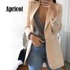 Plus Size S-5XL Long Sleeve Open Front Solid Color V-neck Loose Leisure Tops Blazers Women's Casual Oversized Long Blazer Cardigan Jackets Coat
