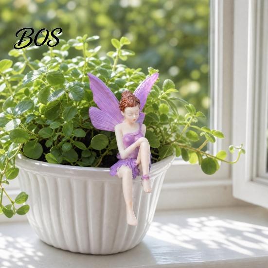 Collectible Table Fairy Figurine Flower Ornaments, Beautiful And Fine Carving Figurines, Living Room Accessory Resin Sculpture for Home Patio Balcony