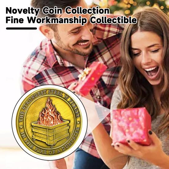 7/9 шт. монета Dumpster Flame Challenge двусторонняя резная металлическая памятная медаль медальон круглая коллекционная монета украшение для домашнего офиса