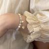 Cat's Eye Pearl Heart Crystal Bracelet: Light Luxury Beaded Jewelry for Women, Spring/Summer Design