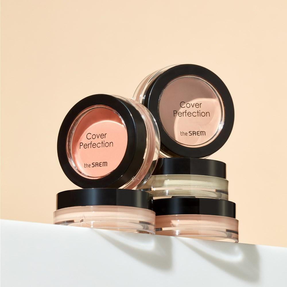 The Saem Консилер Cover Perfection Pot, Зелено-бежевый, 6 шт.