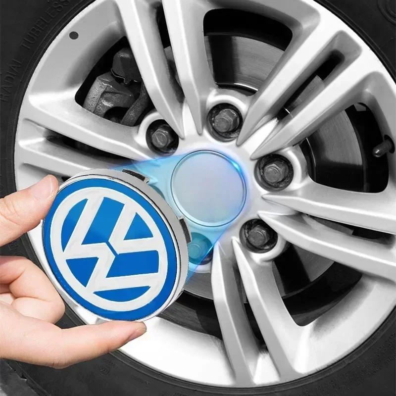 For VOLKSWAGEN VW 2025 Hot 4CS 56mm 60mm Car Wheel Center Cap Hub Covers Badge 3D Sticker For Volkswagen Polo Golf-4 5 6 7 MK5 M