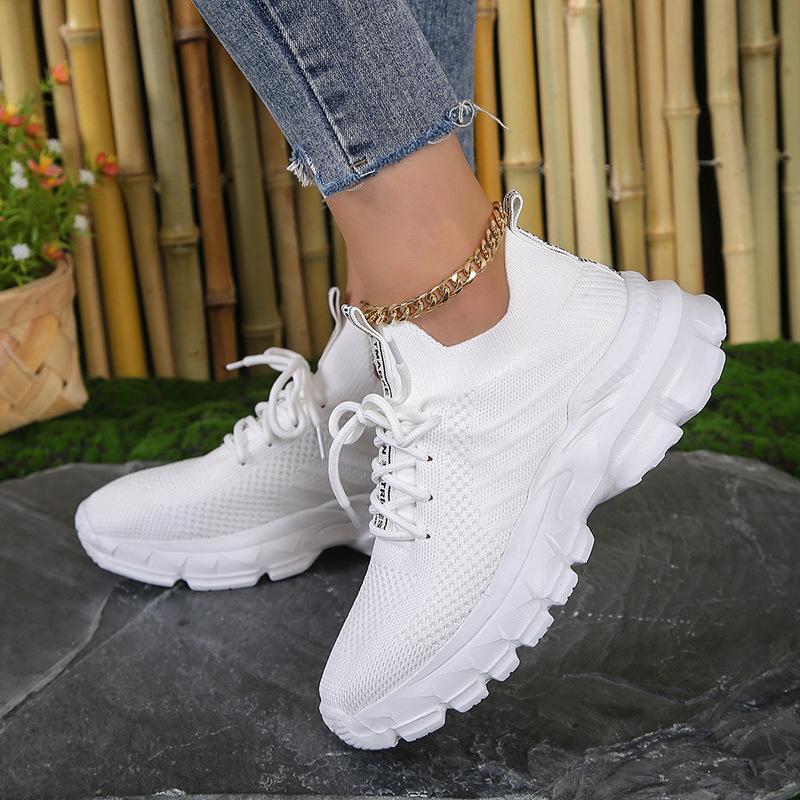 Женские дышащие повседневные кроссовки из сетки, вулканизированная обувь на шнуровке, женские кроссовки на платформе, женская обувь больших размеров, Zapatos De Mujer