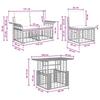 Garden Sofa Set 9 Pieces Black and Dark Grey Poly Rattan