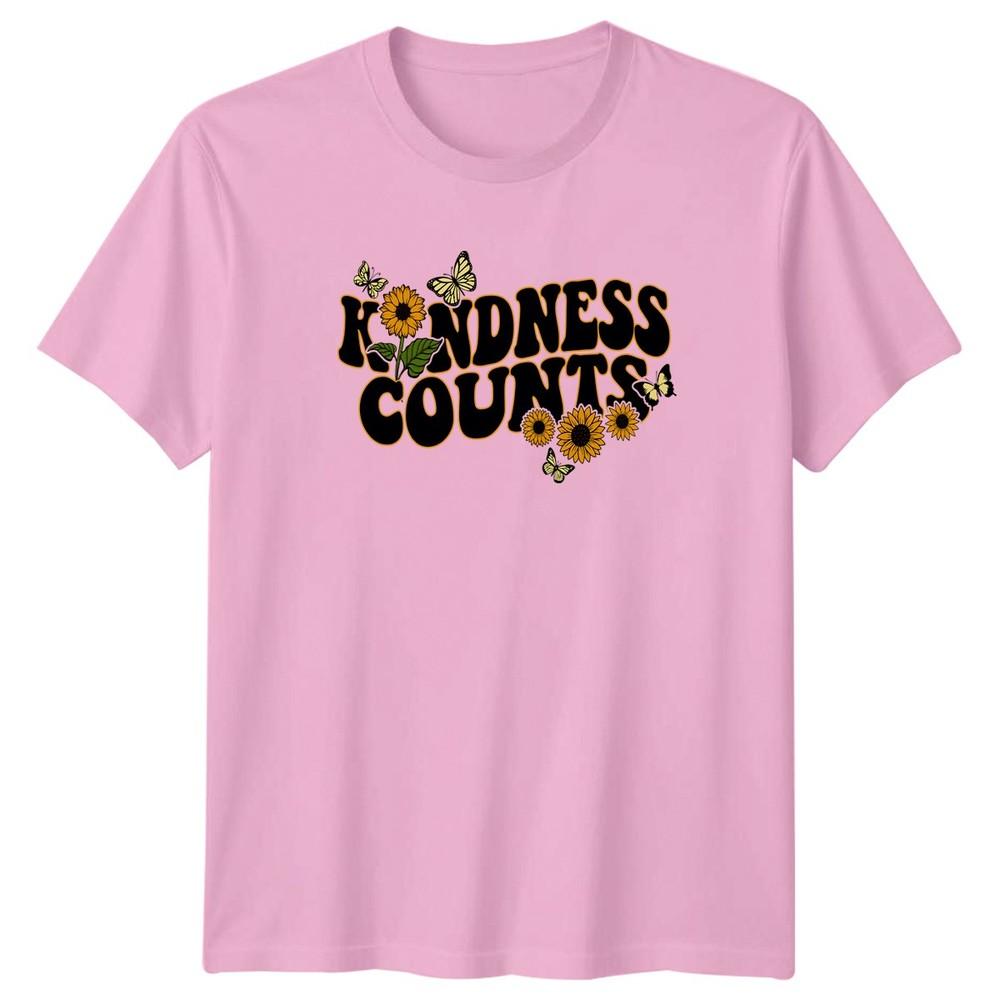 Kindness Counts TShirt Sunflower Butterfly Inspirational Message Birthday Gift