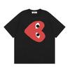 Unisex Casual Loose Fit Cotton T-Shirt With Heart Print Short Sleeve Tee Youth