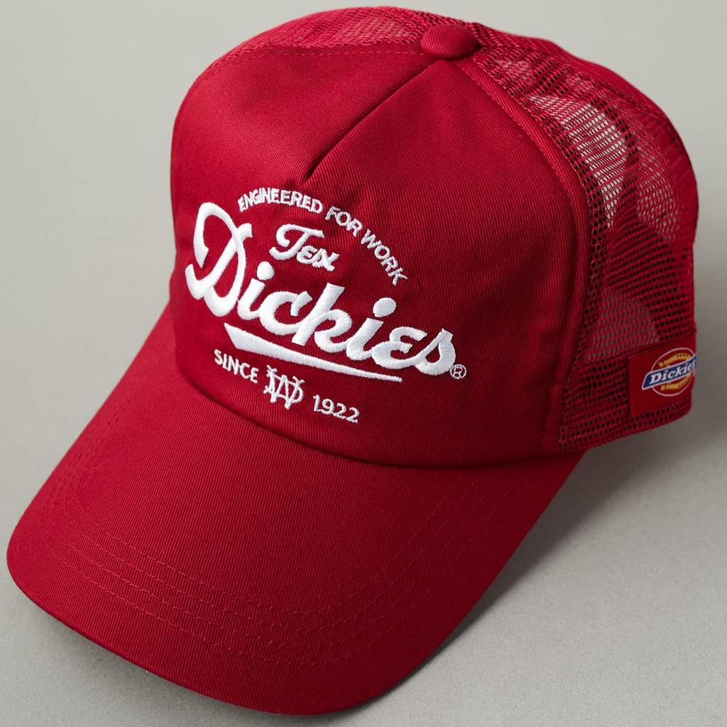 Dickies Mesh Cap with Original Logo, Unisex, Black, American Casual, Street Style (Free Size, DK Classic Wine)