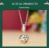 Yinziyun Sterling Silver Snowflake Bell Pendant Necklace