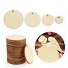 Natural Round Shape Slice Laser Cut Wood DIY Craft Wooden Ornament Wood Piece Hanging Pendant