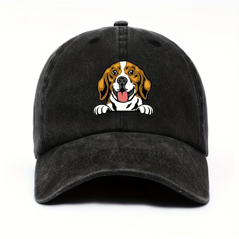 Beagle Dog Peeking Graphic Baseball Cap Unisex Casual Polyester Adjustable Sun Protection Hat