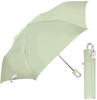 Folding Umbrella for Carabiner with Light Green Women, Thin, Compact, Portable, Convenient, Hook, Flat, 55cm,