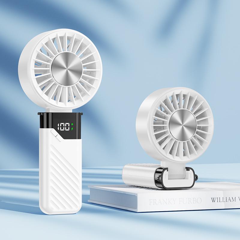 2026 Silent Mini Handheld Fan: 100-Speed Rechargeable with Cooling Ice Pack