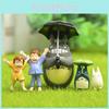 Totoro Cute Umbrella Blowing Horn Cat Pajama Girl Mini Model For Gardening Decor