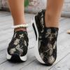 Women Sneaker Summer Breathable Lace Mesh Flower Embroidery Round Head Thick Sole Comfortable Casual Vulcanized Shoes Zapatillas