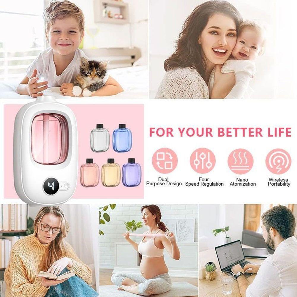 Digital Display Automatic Scent Air Purifier Rechargeable Aromatherapy Machine Household