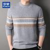 ROMON Men's 100% Cashmere Round Neck Thickened Sweater