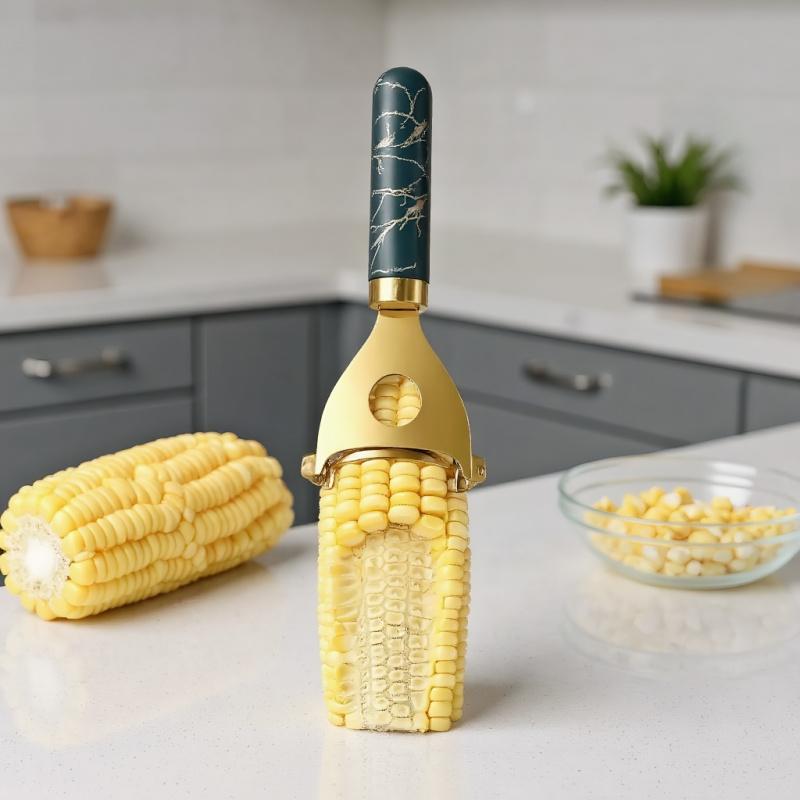Kitchen Stainless Steel Manual Corn Thresher1-2Personal Creative Peeler Household Vegetable and Fruit Tool Magic Device